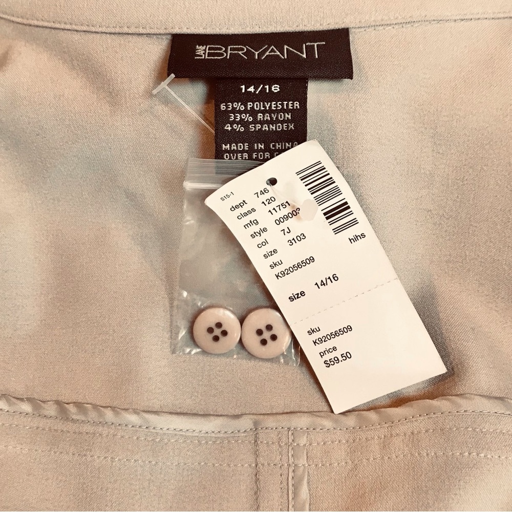 *NEW/ NWT SAFARI STEALTH WEALTH TRAIL SHIRT/SHACKET, BEIGE SZ 14/16, LANE BRYANT - Picture 3 of 6